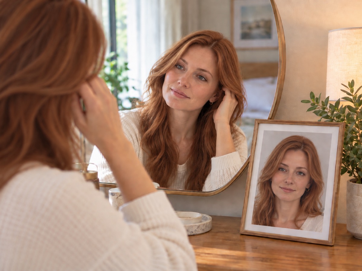 Mirror and Photograph Can Feel Different